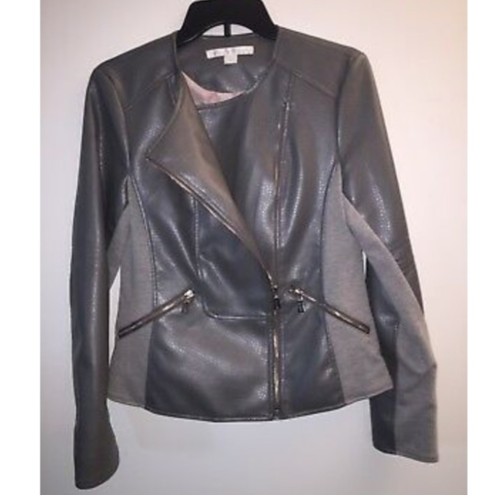 Dark gray moto jacket